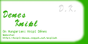 denes knipl business card